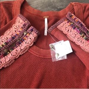 New! Free People Meadow Fiesta Thermal size M Boho Vintage Y2K